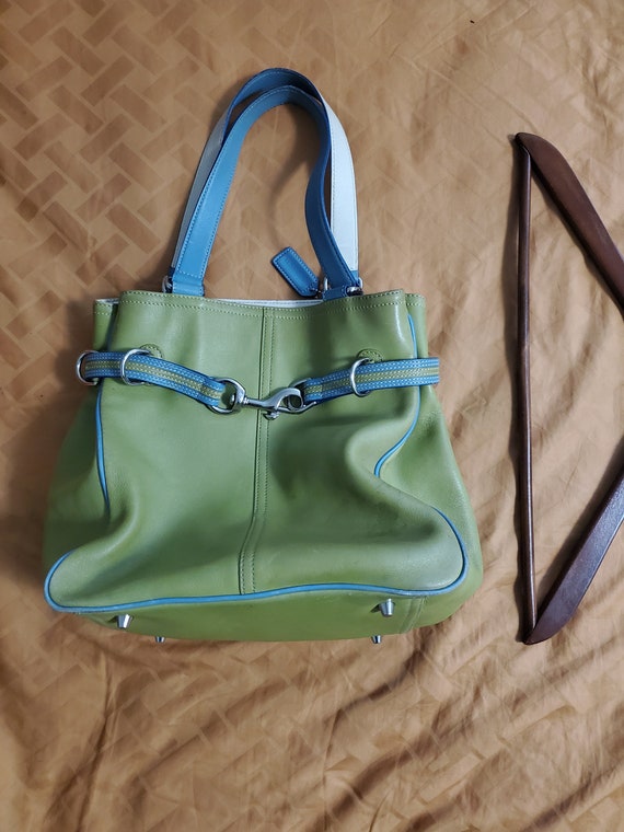 Lime Green Coach Shoulder Bag