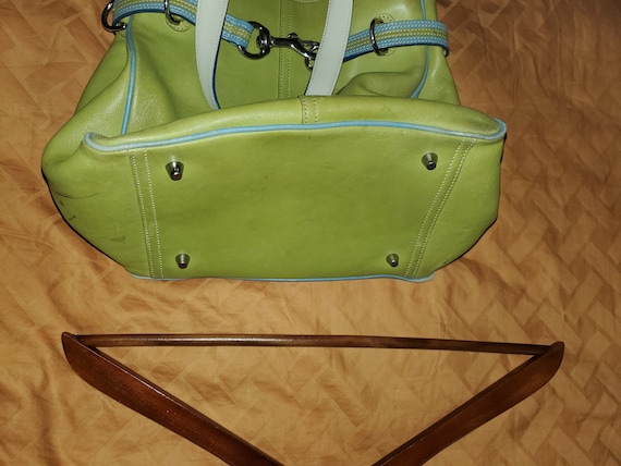 lime green coach bag