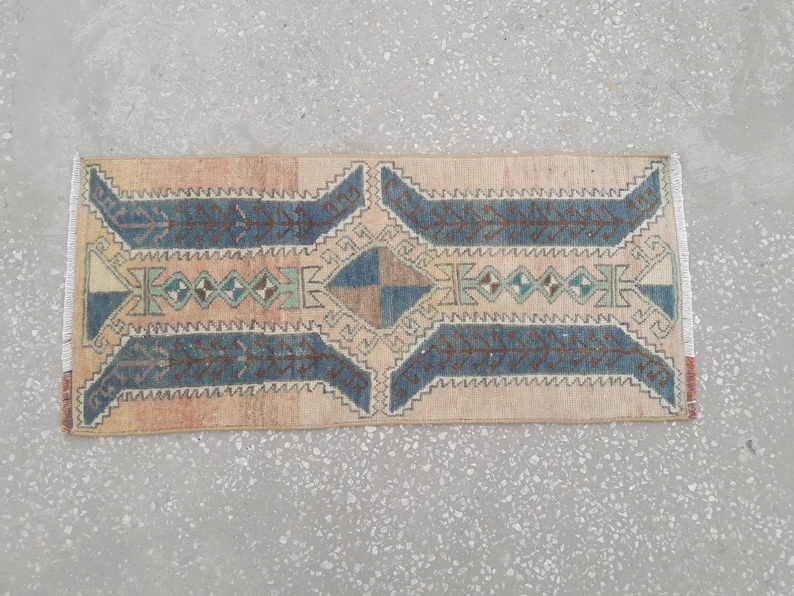 Bath Mat Bathroom Rug Faded Muted Color Turkish Yastik Rug Small Rug Runner ! 1/'4 x 3/'2 ft Small Size Oushak Rug 2 x 3 Oushak Rug