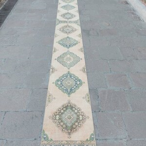 2'5 x 24'6 ft Extra Long Narrow Oushak Rug Runner, Tappeto turco Runner, Tappeto Stair Runner, Stairway Runner Tappeto, Corridoio Tappeto Runner, Runners immagine 2