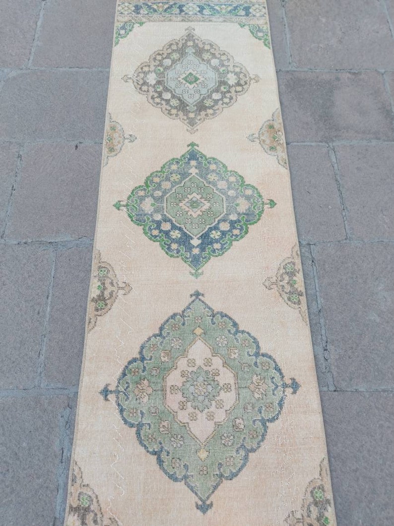 2'5 x 24'6 ft Extra Long Narrow Oushak Rug Runner, Tappeto turco Runner, Tappeto Stair Runner, Stairway Runner Tappeto, Corridoio Tappeto Runner, Runners immagine 6