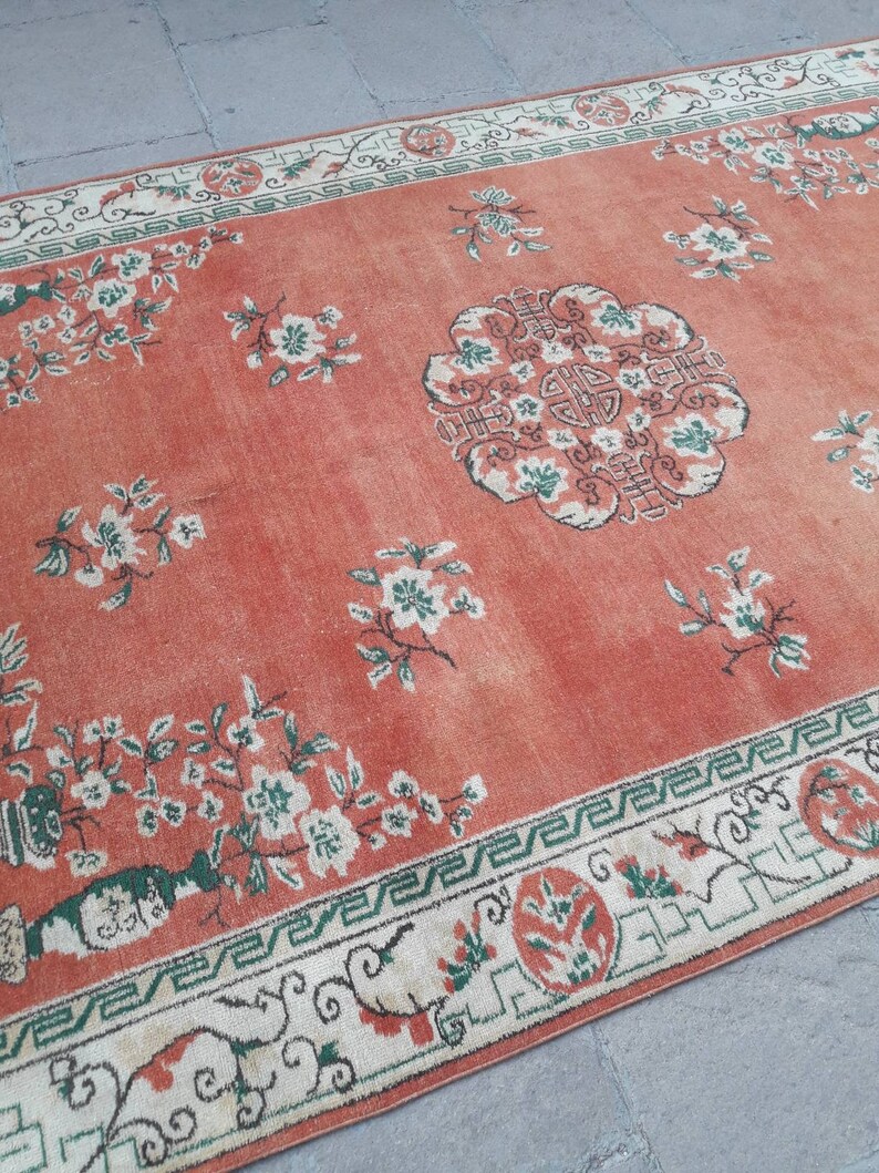 88 x 126 Inches Large Bohemian Rug Large Size Peach Color | Etsy