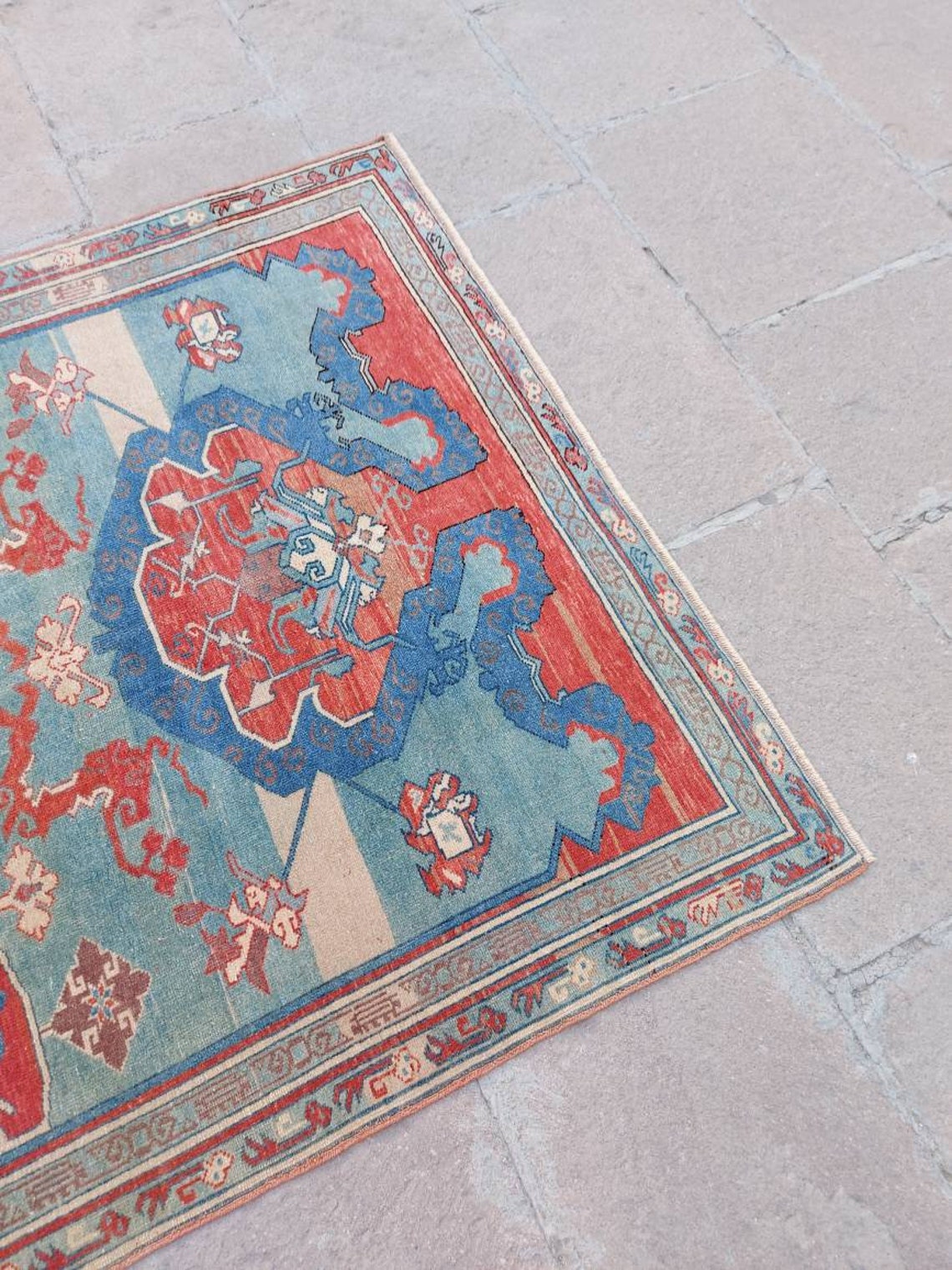 5 x 5 Turkish Rug 4'7 x 5'3 ft Vintage Etsy