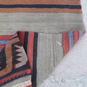 Vintage Kilim Rug Runner Turkish Kilim Rug Runner Hallway Runner Rug Oushak Kilim Rug Runner 2'6 x 12'6 ft Wool Rug Runner Free Shipping image 10