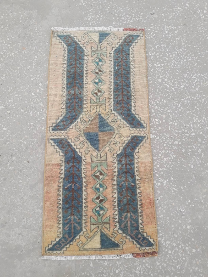 Bath Mat Bathroom Rug Faded Muted Color Turkish Yastik Rug Small Rug Runner ! 1/'4 x 3/'2 ft Small Size Oushak Rug 2 x 3 Oushak Rug
