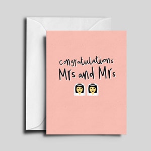 Cartão de casamento Sra e Sra Gay/Lésbica
