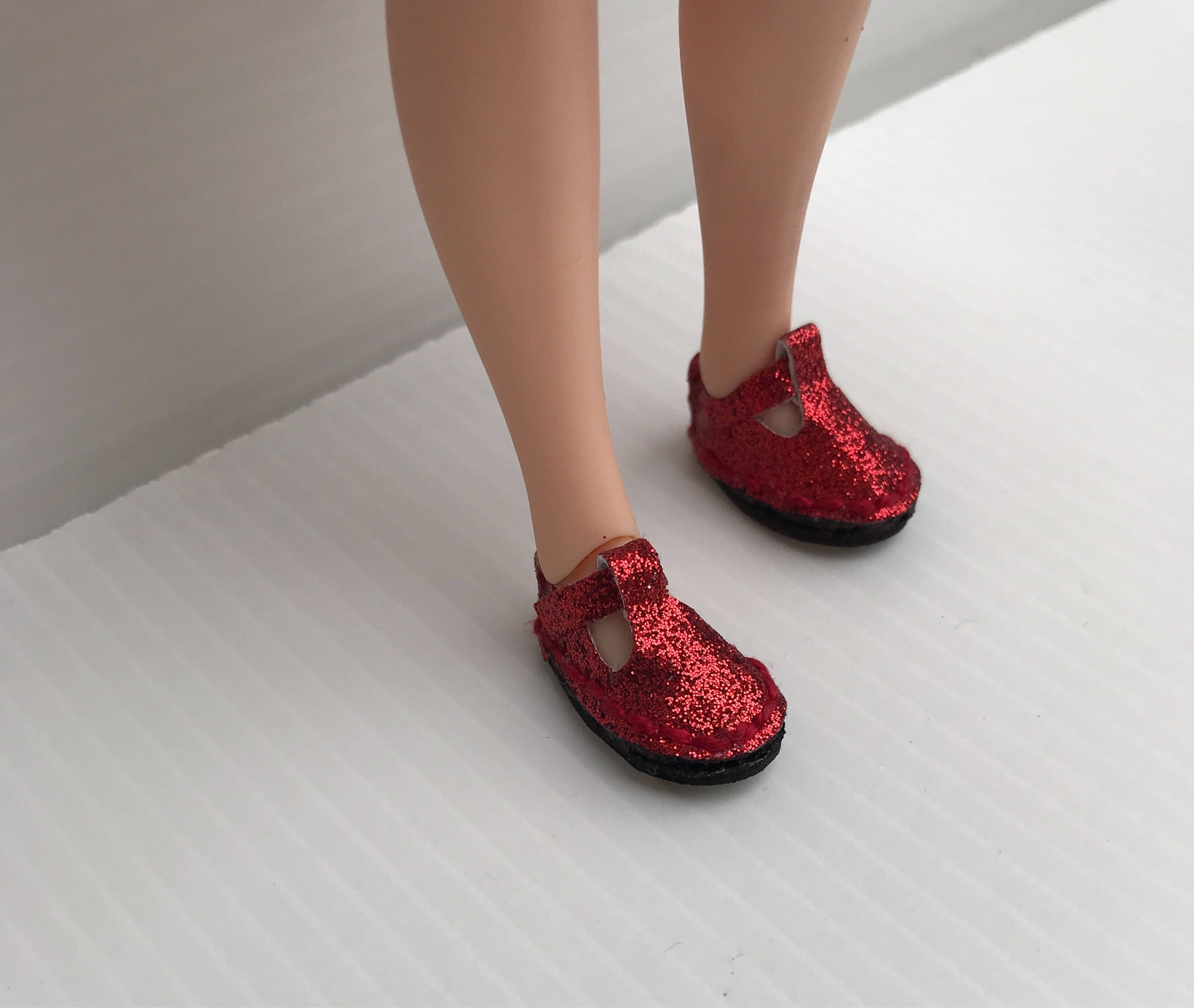 Blythe Doll shoes red glitter shoes shoes for Blythe hand Blythe Doll shoes red glitter shoes shoes for Blythe hand