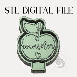 Counselor Apple Digitales Design für Freshie Blank Mould Gehäuse Moulding 3d Drucker Datei .STL STL