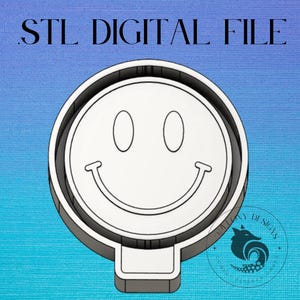 Smiley Digital Design for Freshie Blank Mold Housing Molding 3d Printer File .STL STL