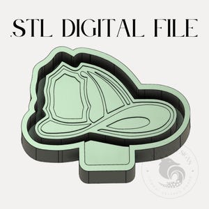 Fireman Hat Digital Design for Freshie Blank Mold Housing Molding 3d Printer File .STL STL