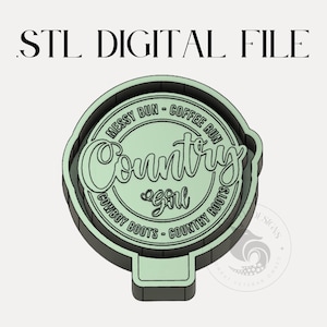 Country Girl Messy Bun Digital Design for Freshie Blank Mold Housing Molding 3d Printer File .STL STL