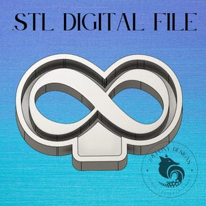 Infinity Symbol Digital Design for Freshie Blank Mold Housing Molding 3d Printer File .STL STL