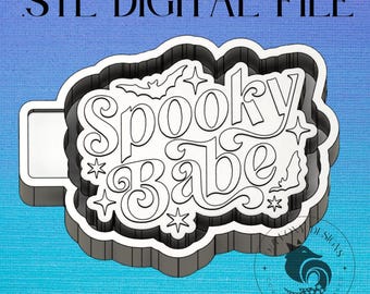 Spooky Babe Digital Design for Freshie Blank Mold Housing Molding 3d Printer File .STL STL