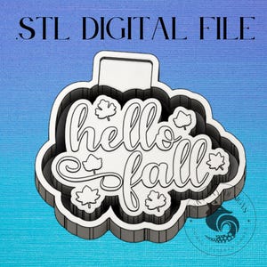Hello Fall Digital Design for Freshie Blank Mold Housing Molding 3d Printer File .STL STL