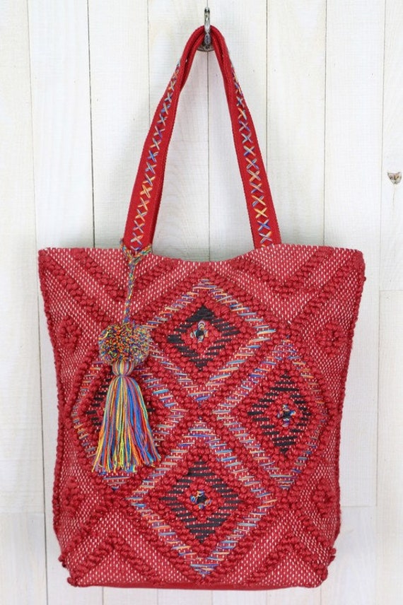 Boho Chic Vintage Fabric Tote Bag - Very Free Peop