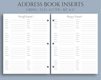 refillable address book etsy