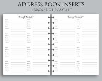 address book etsy
