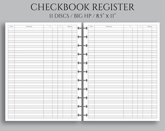 checkbook register etsy