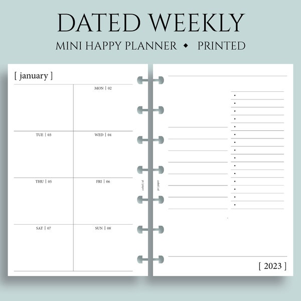 Printed Happy Planner Mini Dashboard - Etsy