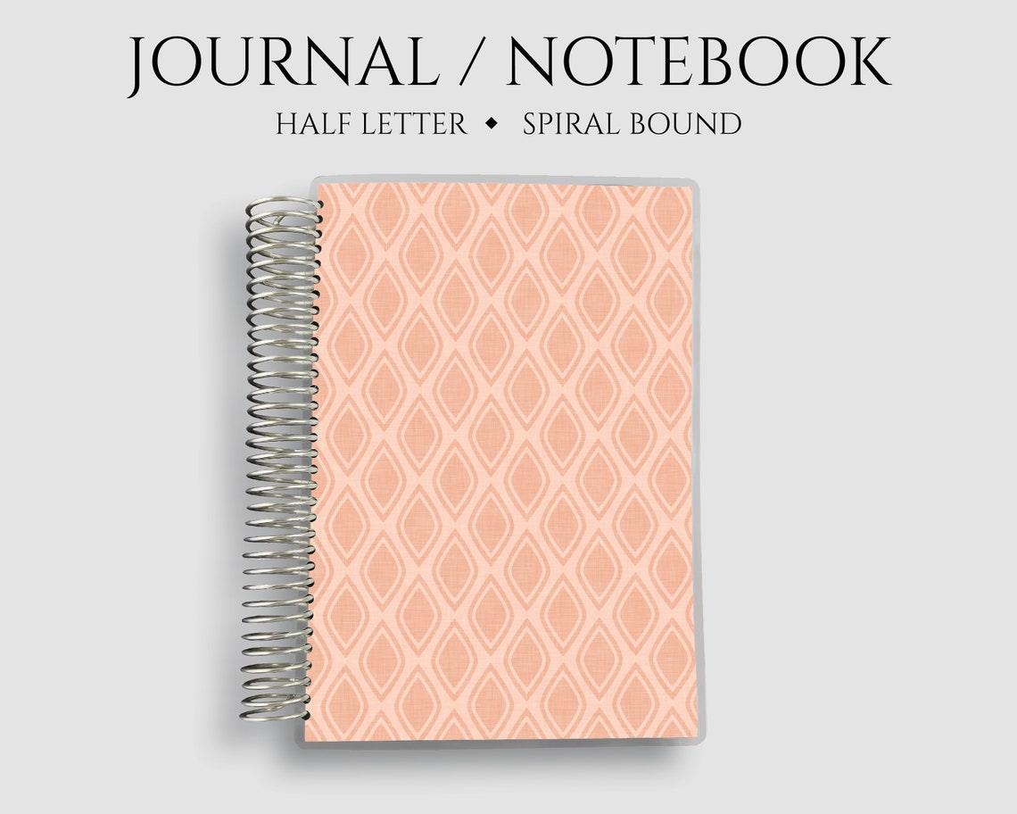 Spiral Bound Journal Spiral Bound Notebook Dot Grid Graph Etsy