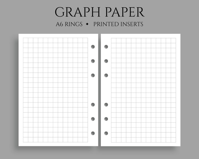 Graph Paper Inserts Grid Filler Paper Bullet Journal Pages Etsy