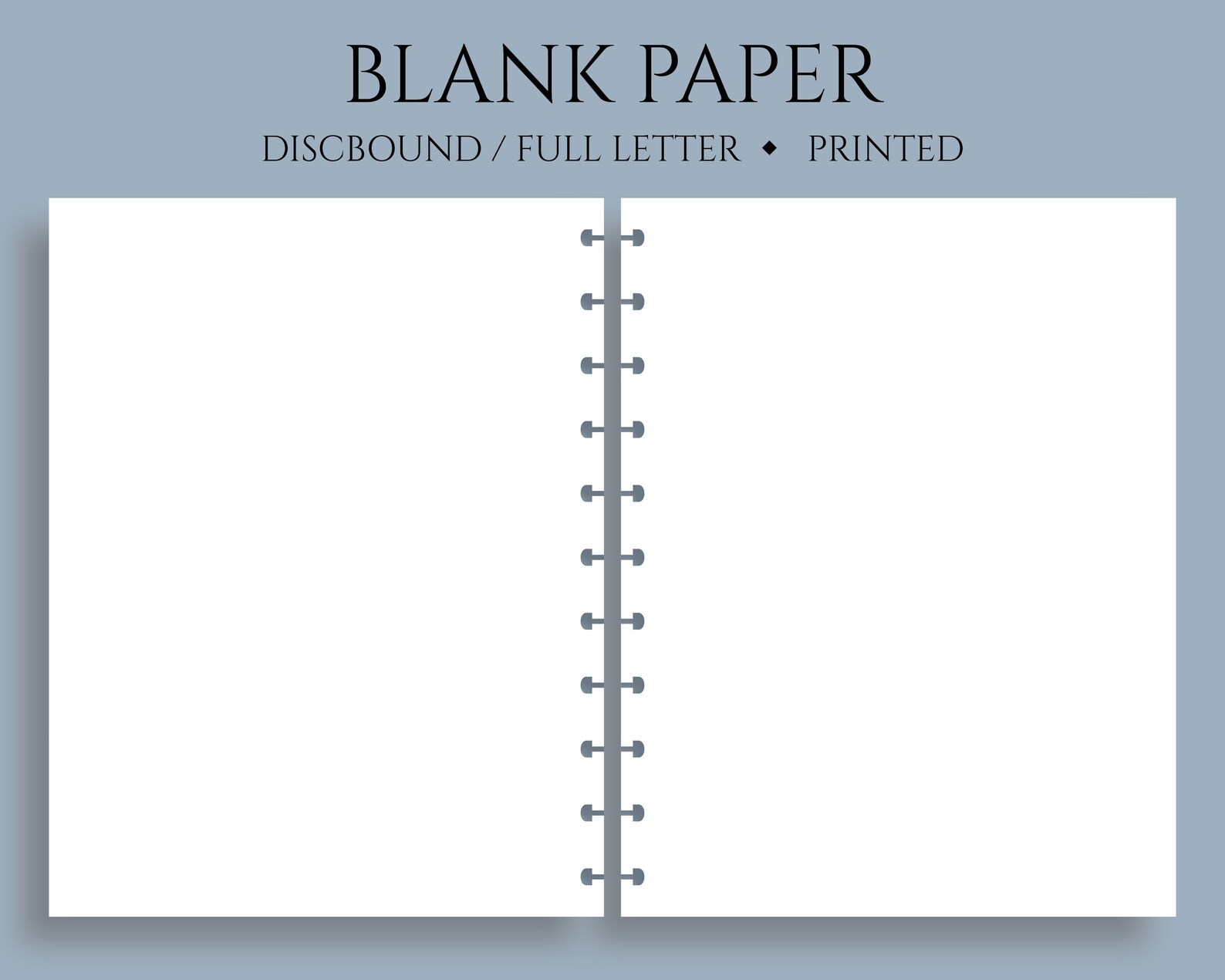 Blank Paper Inserts, Plain Filler Paper ~ Full Letter Size Discbound ...