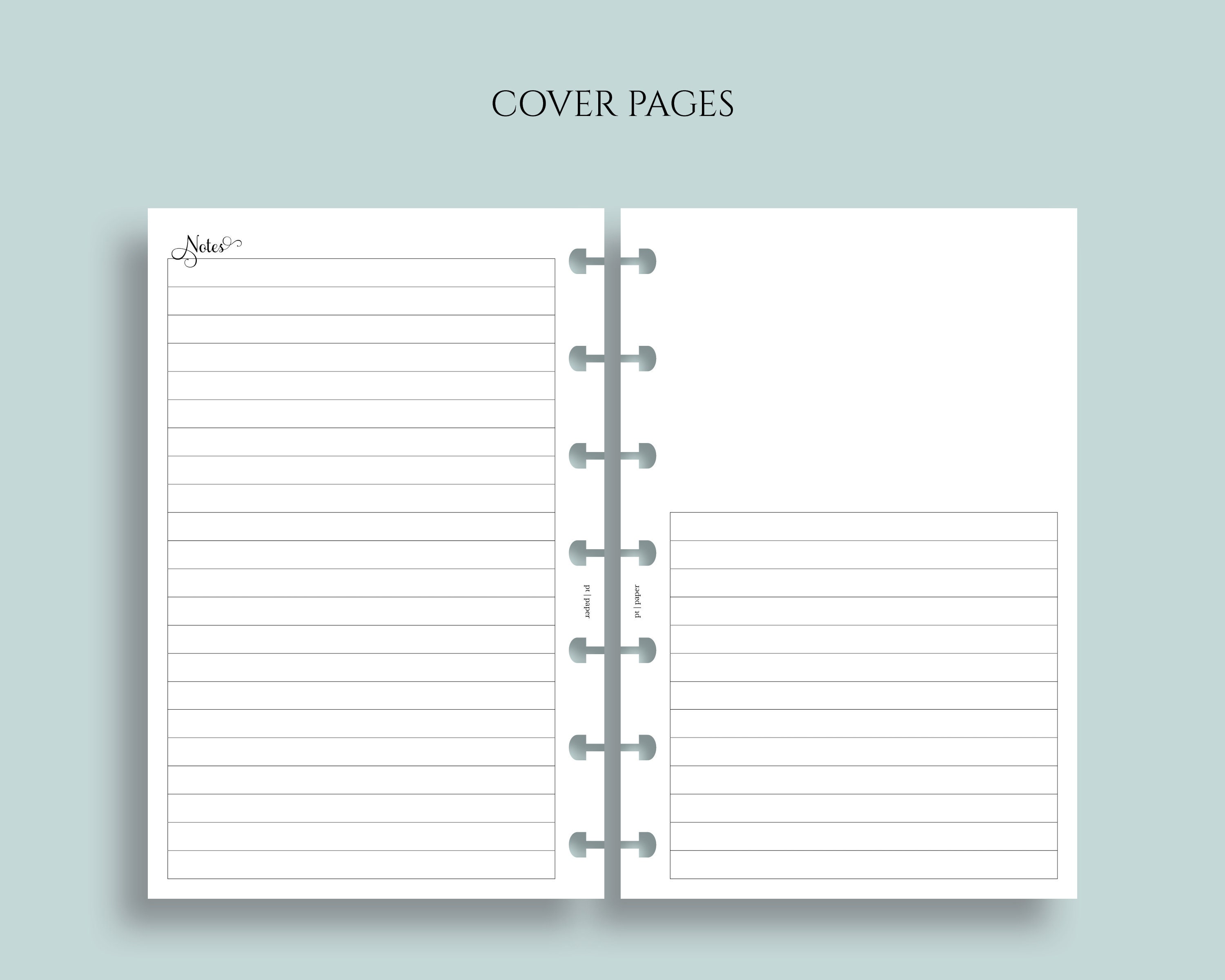 Undated Weekly Planner Inserts, Horizontal Layout W/ Daily to Do List ...