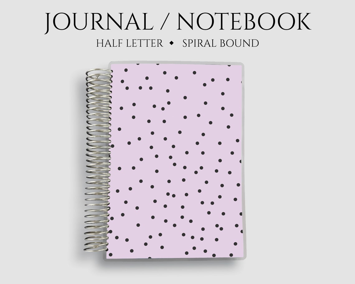 Spiral Bound Journal Spiral Bound Notebook Dot Grid Graph Etsy