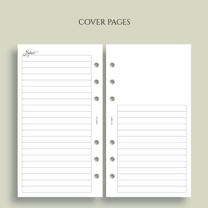 Undated Monthly Calendar Planner Inserts, 6-Ring Personal Size, Sunday Start, MO2P Layout ~ 3.75" x 6.75" image 2