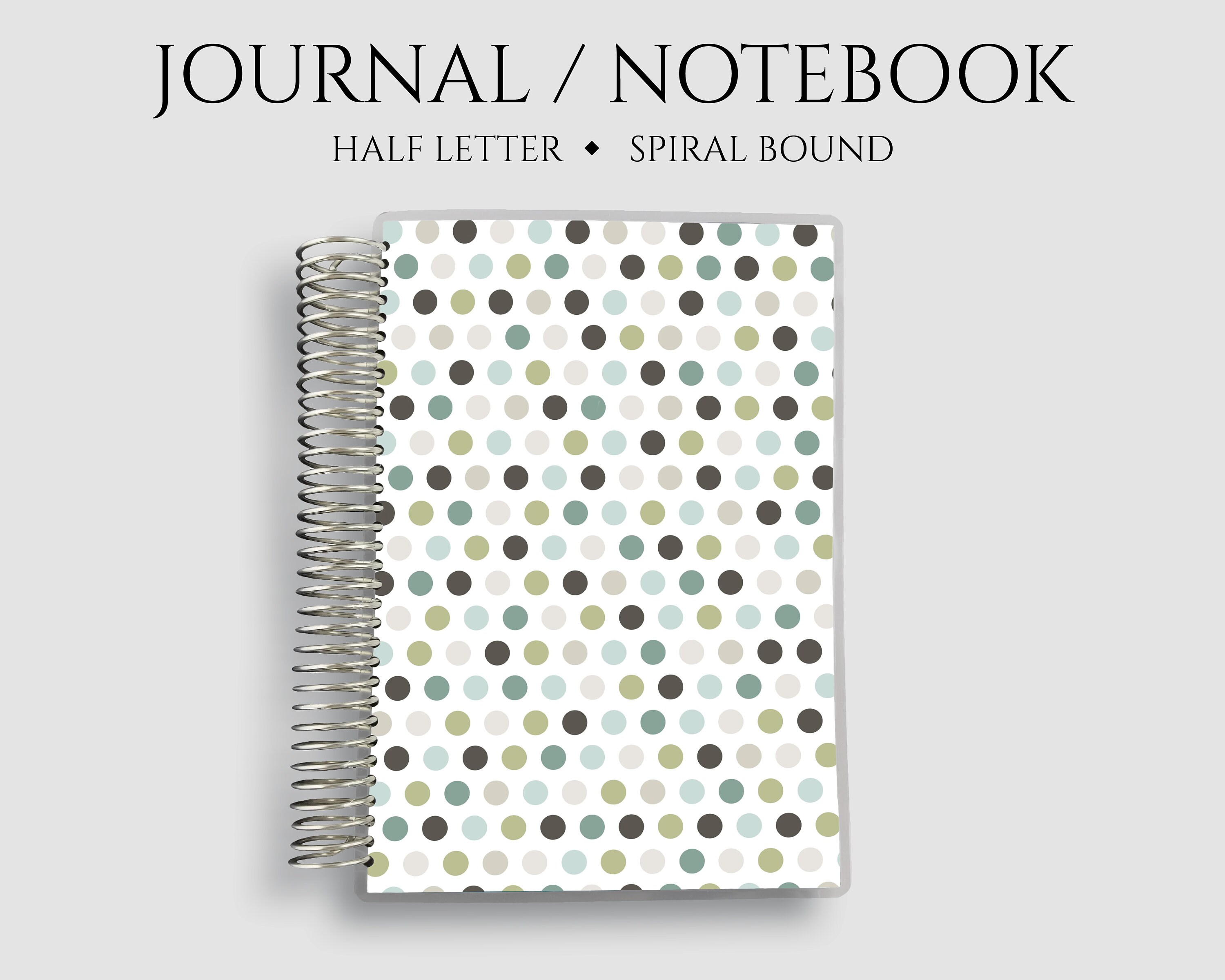 Spiral Bound Journal Spiral Bound Notebook Dot Grid Graph Etsy