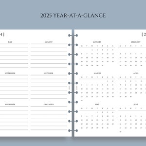 Yearly Calendar Bundle, Year-at-a-Glance, Important Dates, Minimal, Functional Full Letter Size Discbound / 8.5 x 11 image 4