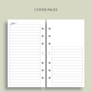 Calendario mensual sin fecha, tamaño personal de 6 anillas, inicio en lunes, de lunes a domingo, formato MO2P, ~ 9,5 x 17 cm imagen 2