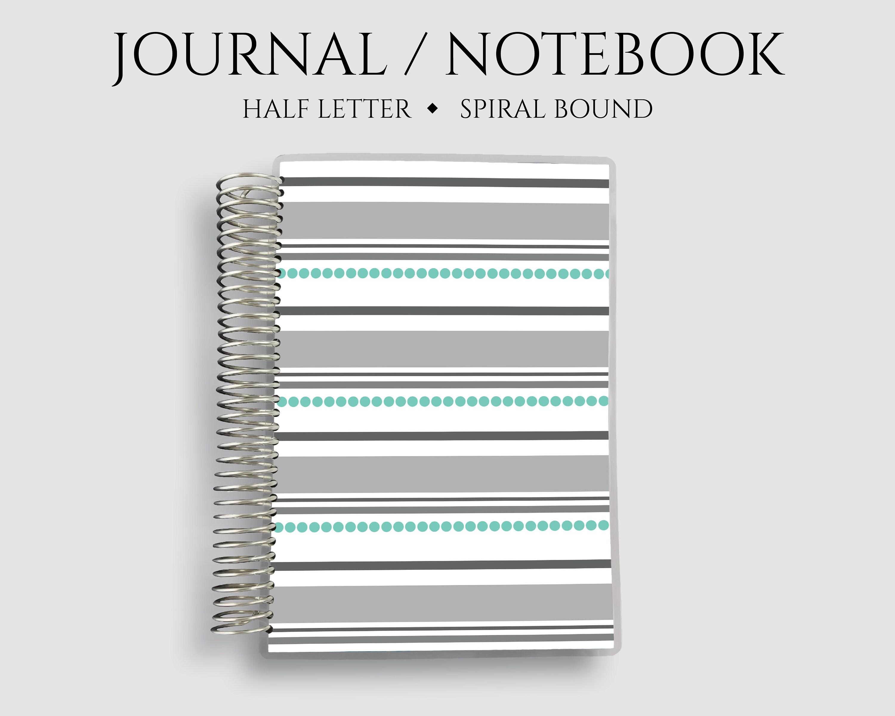 Spiral Bound Journal Spiral Bound Notebook Dot Grid Graph Etsy