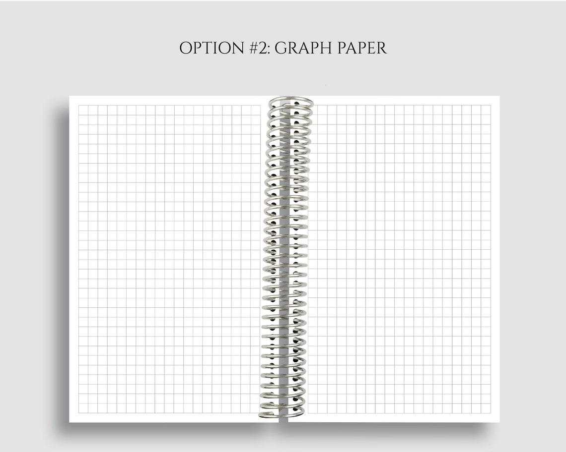 Spiral Bound Journal Spiral Bound Notebook Dot Grid Graph Etsy