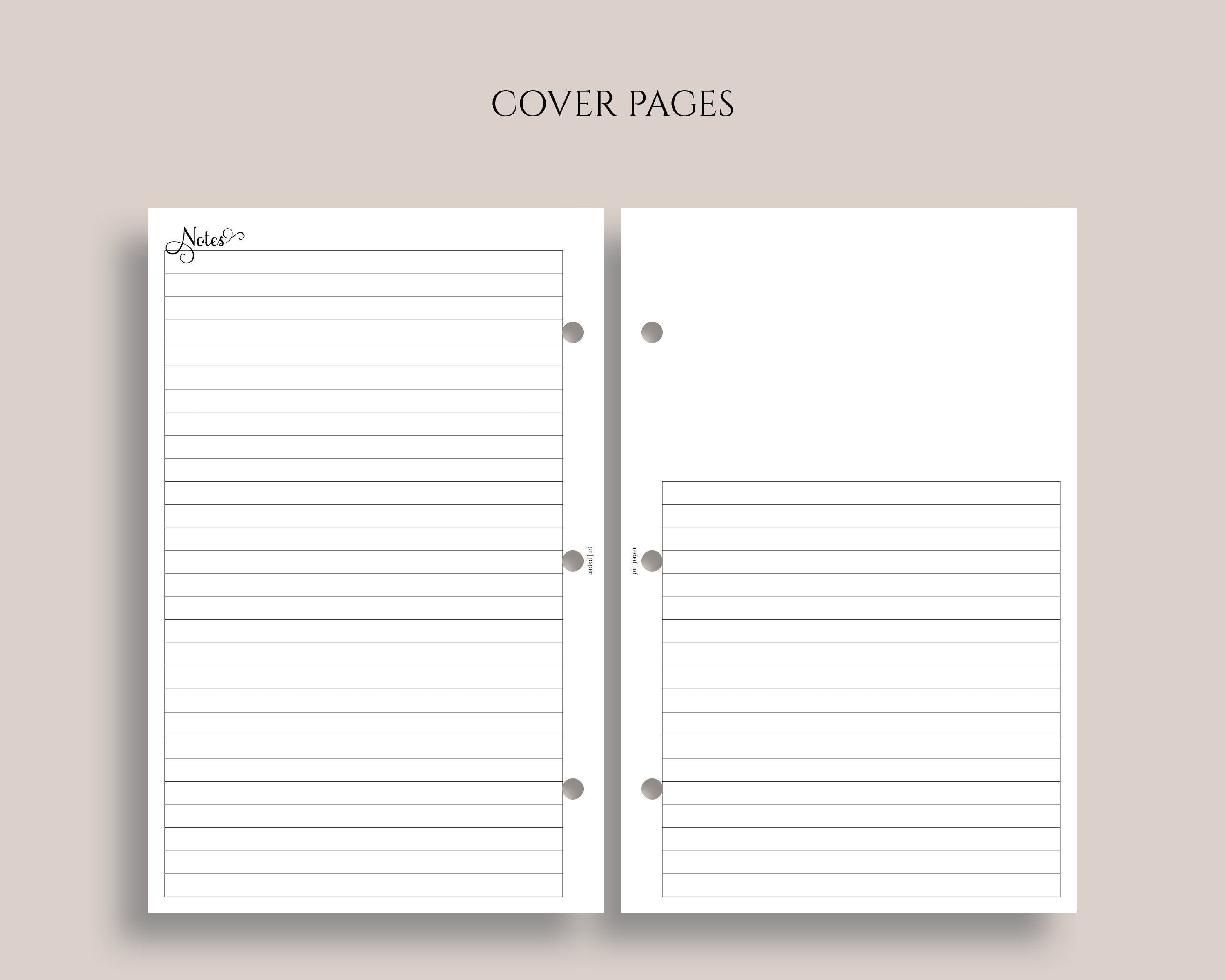 Undated Weekly Planner Inserts, Horizontal Layout With Daily to Do List ...
