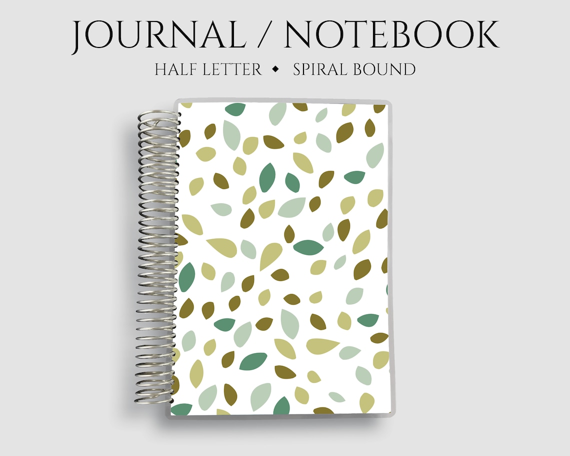 Spiral Bound Journal Spiral Bound Notebook Dot Grid Graph Etsy