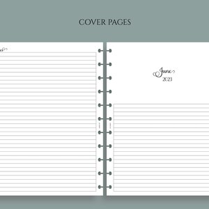 Dated Monthly Calendar Planner Inserts, Sunday Start, Optional Holidays, MO2P Big Happy Planner / 8.5 x 11 image 3