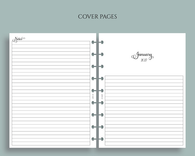 Dated Weekly Planner Inserts, Classic Happy Planner, Horizontal Layout, Daily To Do List, Weekly Habit Tracker, WO2P ~ 7" x 9.25" zdjęcie 2