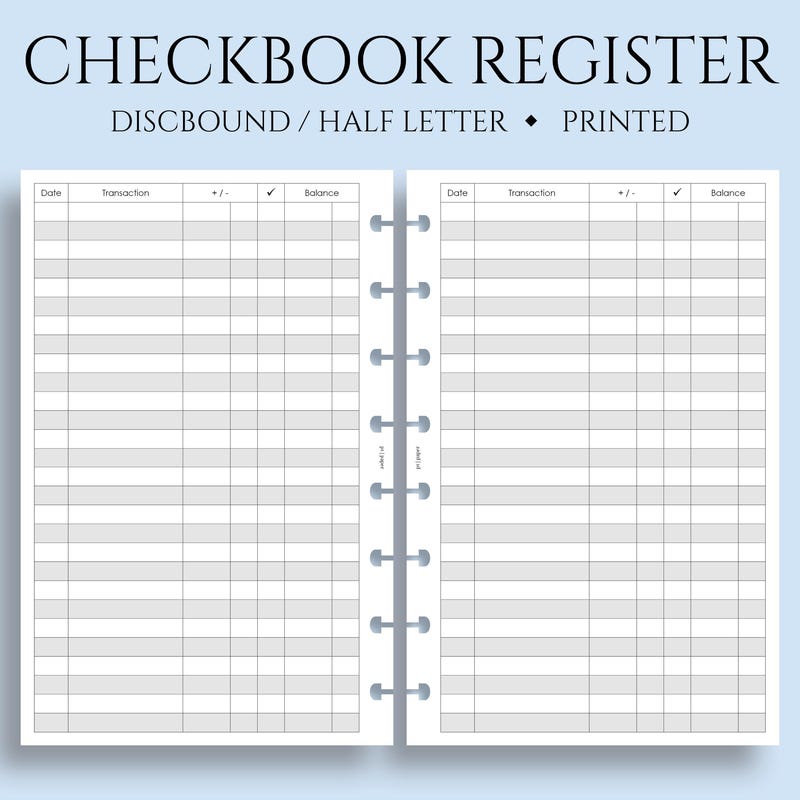 2026 Checkbook Register - Etsy