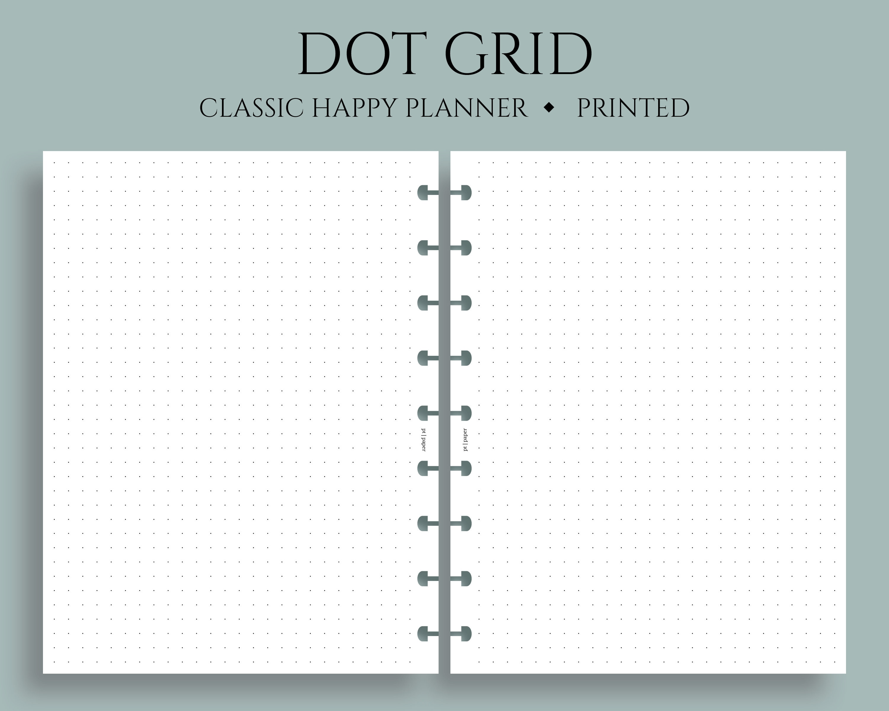 Dot Grid Planner Inserts, Bullet Journaling Notebook Refills