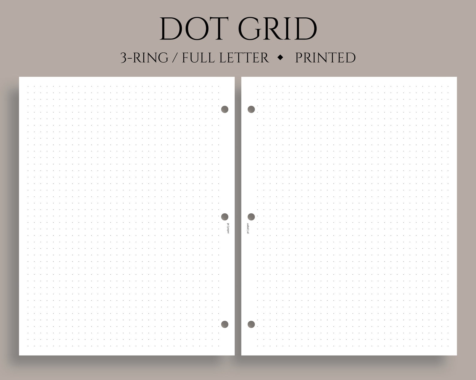 Dot Grid Inserts Dotted Filler Paper Bullet Journal Pages Etsy