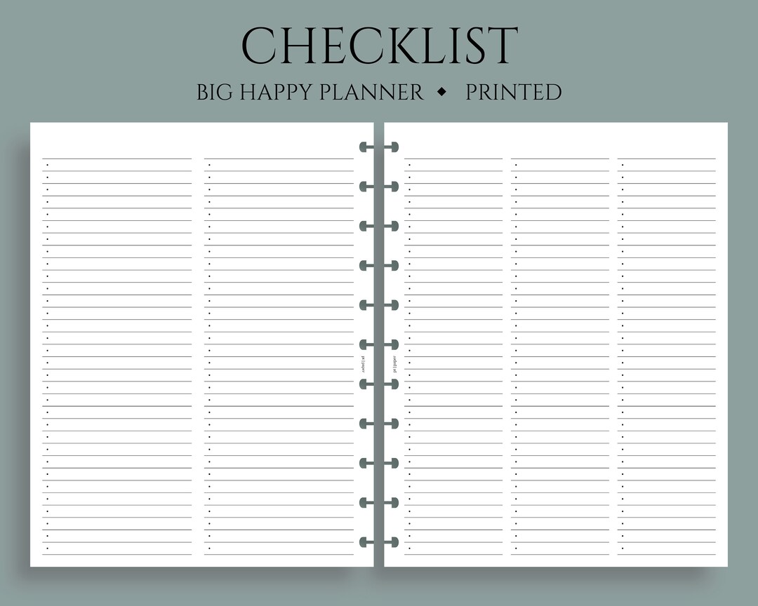 Checklist, to Do List, Task Tracker Planner Inserts, Minimal Style ...