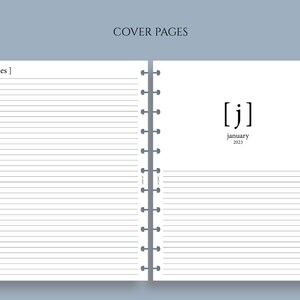 Dated Weekly Planner Inserts, Dashboard Layout, Two-Page Weekly, Minimal, Functional, WO2P Full Letter Size Discbound / 8.5 x 11 image 2