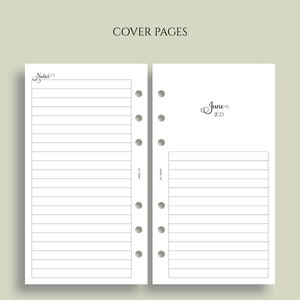 Dated Monthly Calendar Planner Inserts, Monday Start, Optional Holidays, MO2P Personal Rings / 3.75 x 6.75 image 3