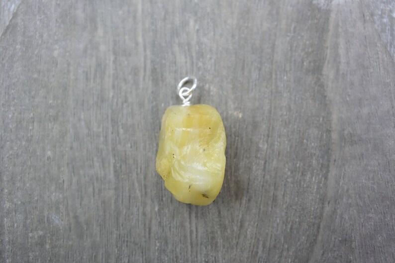 925 Silber gelber Opal Rohstein Anh\u00e4nger Rauer Opal Anh\u00e4nger Edelstein Anh\u00e4nger