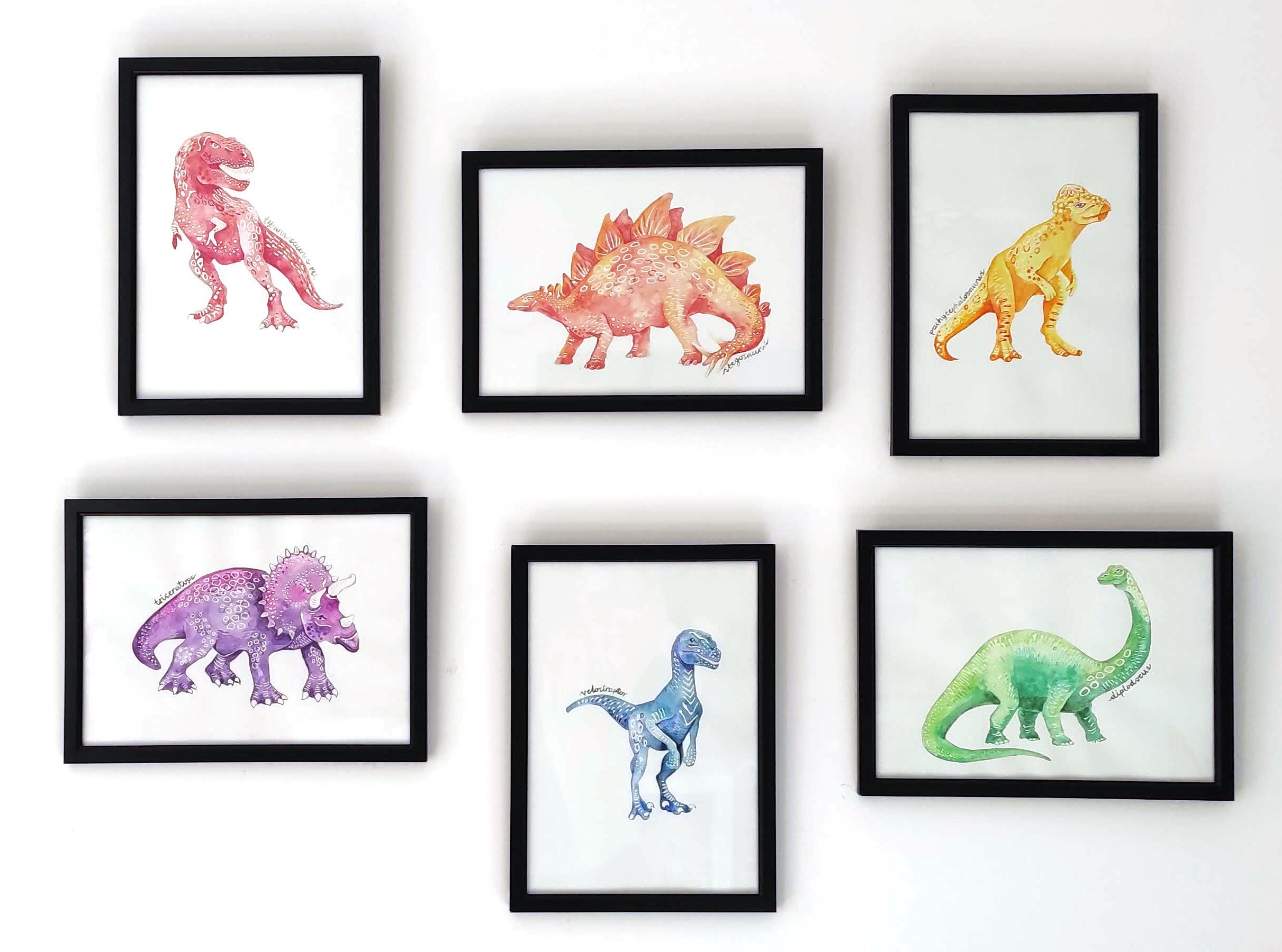 YEP Rainbow Foil Art Print Donuts, Dinosaurs, Video Games, Zines