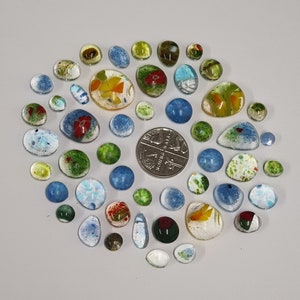 Bullseye Transparent Fused Glass Murrini, 90 COE, 25g