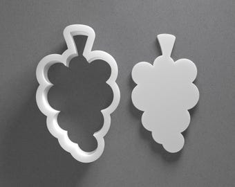 Grape Cookie Cutter & Grapes Polymer Clay Earring, Pottery Tool