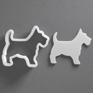 Scottish Terrier Cookie Cutter - From Mini To Large - Dog Breed Polymer Clay Jewelry And Earring Cutter Tool - Mirrored Pair Set