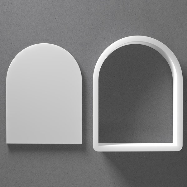 Alabaster Fenster Ausstecher - Von Mini bis groß - Bogen Polymer Clay Schmuck und Ohrring Ausstecher Werkzeug - gespiegeltes Paar Set
